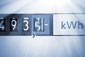 An electricity meter measures the current consumed - save symbolfoto for electricity price and electricity